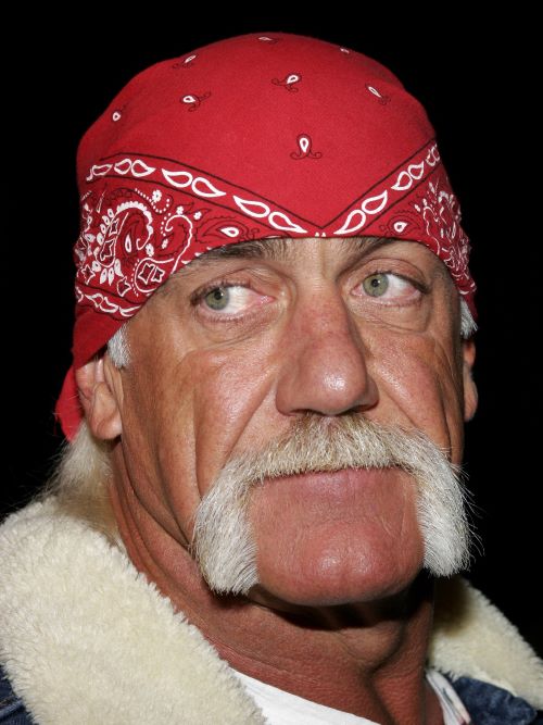 Hulk Hogan wearing a horseshoe moustache