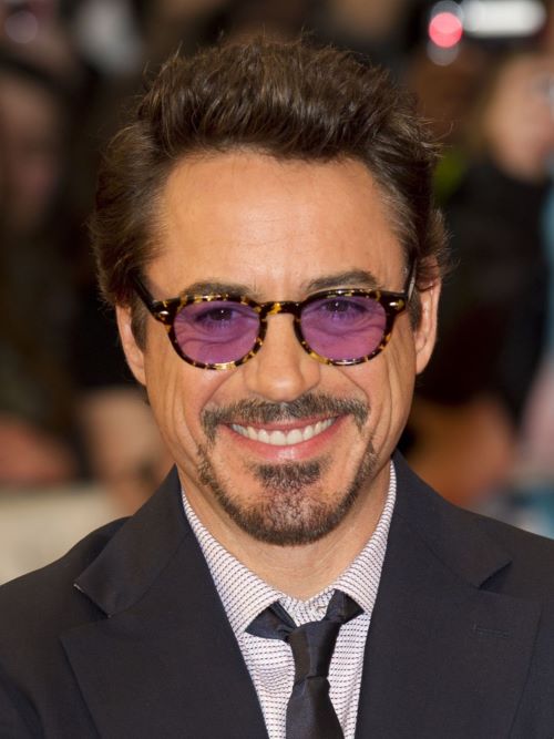 Robert Downey Jr wearing a goatee