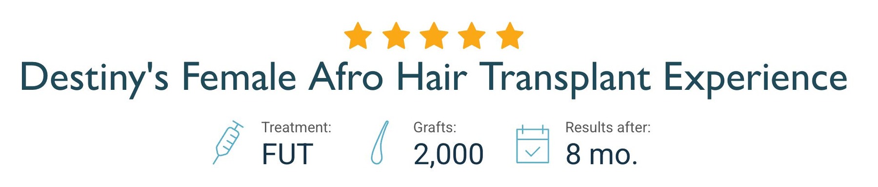 Destiny's hair transplant experience