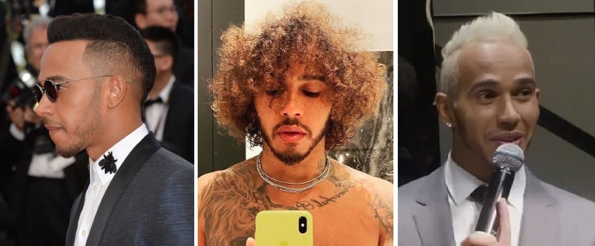 Lewis Hamilton's hairstyles