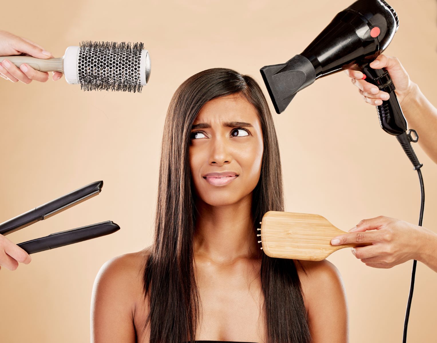 Too much heat and damaging products can cause hair loss