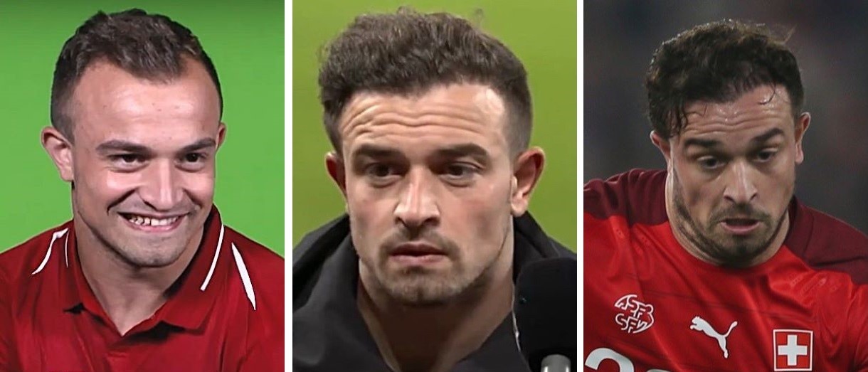 Xherdan Shaqiri's hair from 2018 to 2022