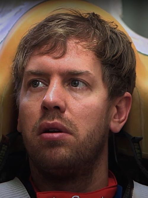 Sebastian Vettel's hair in 2015