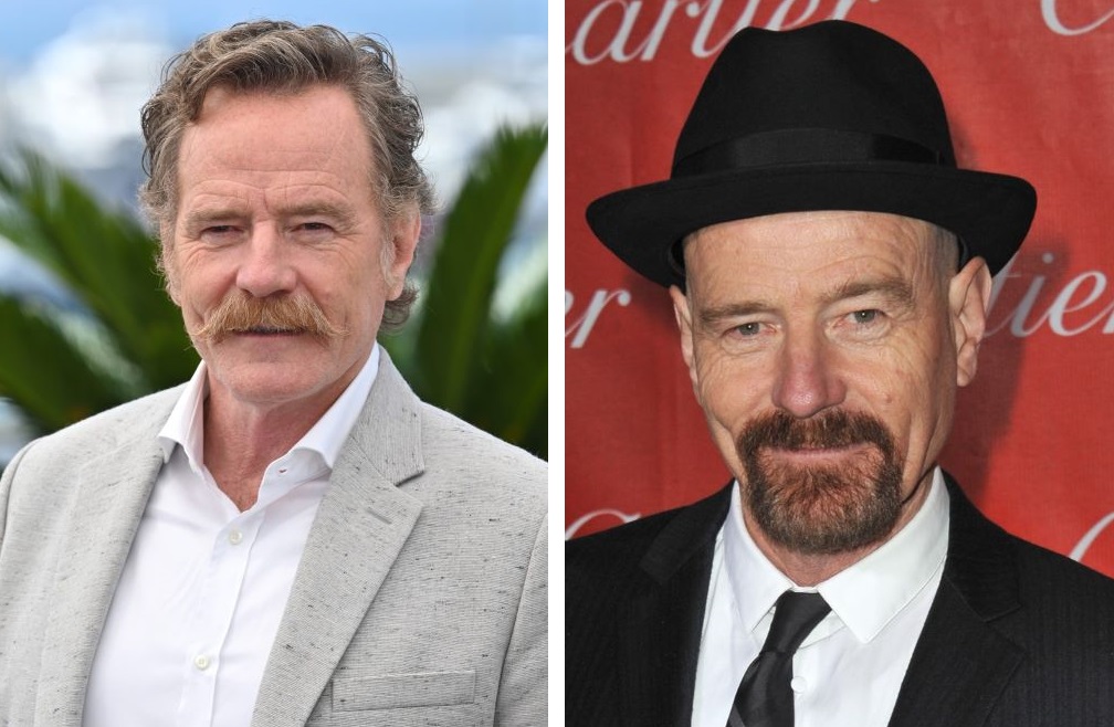 Bryan Cranston in 2023 (left) and during his Breaking Bad years (right)