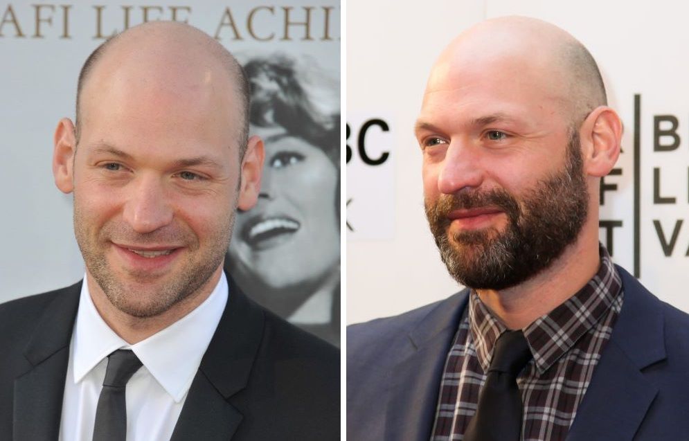 Corey Stoll pulls off a bald head with and without a beard