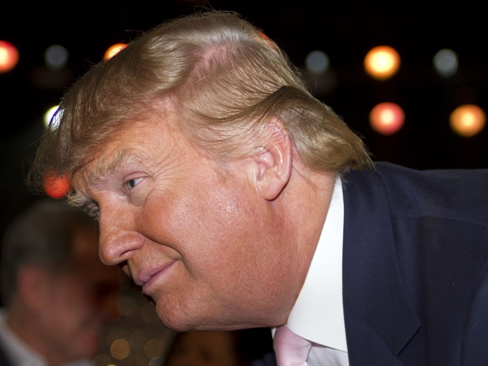 Donald Trump with his trademark combover