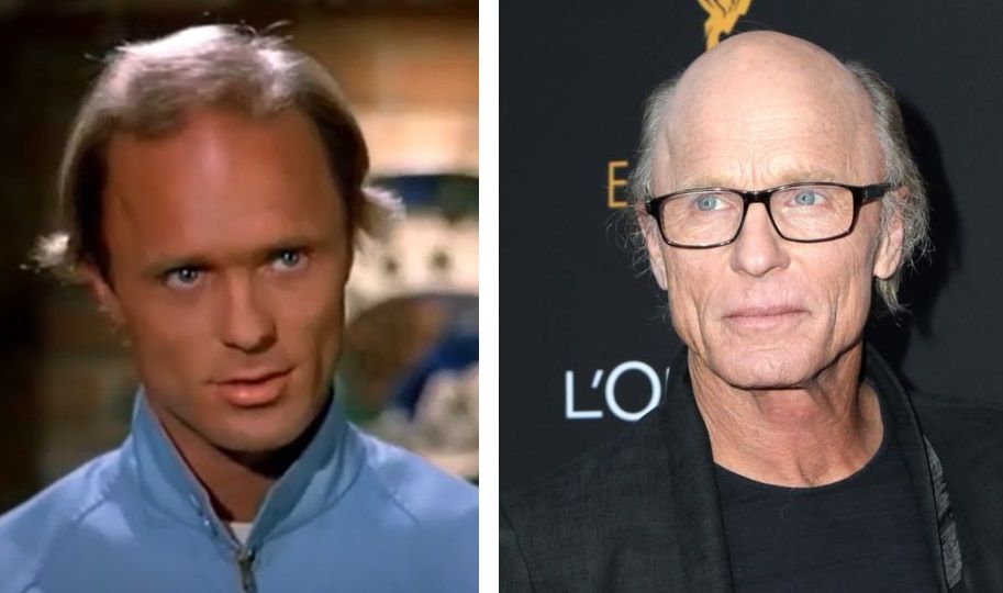 Ed Harris with hair (left) and bald (right)