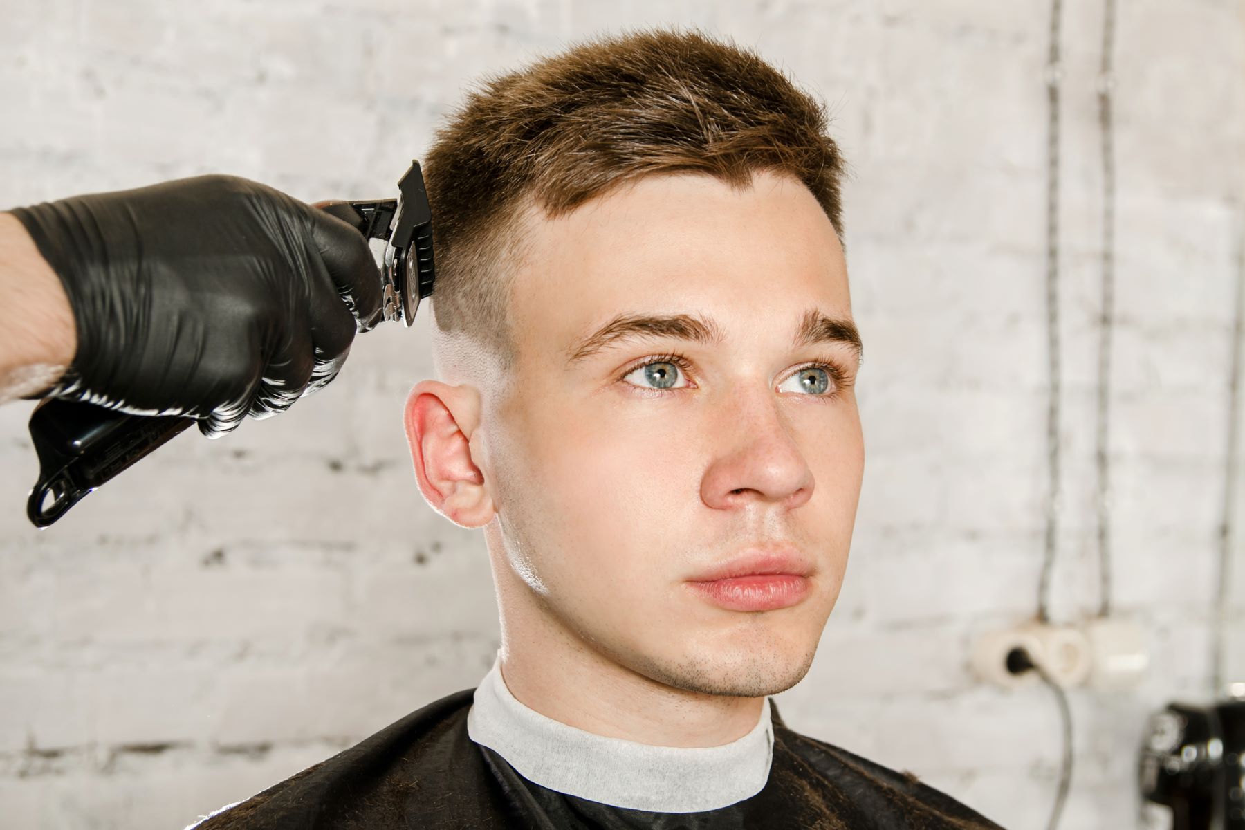 Long crew cut hairstyle for receding hairline