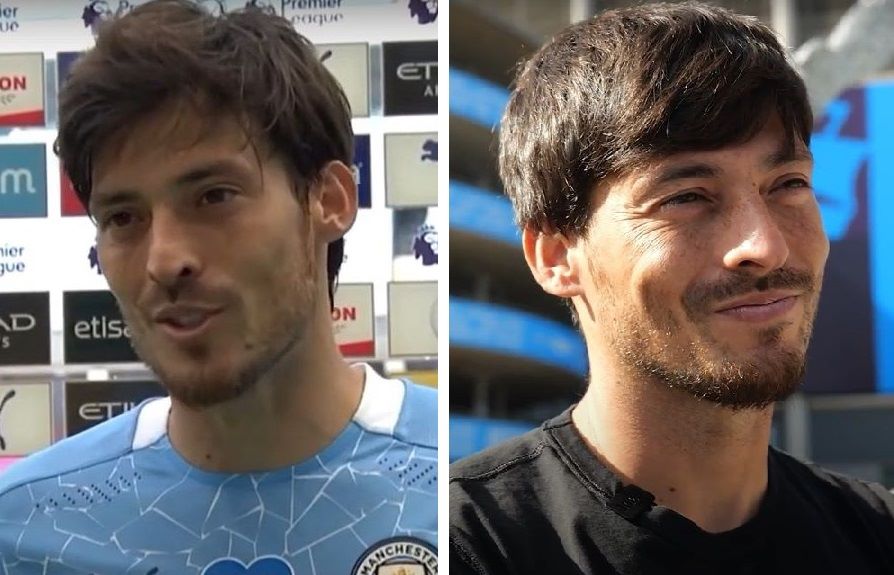 David Silva in 2020 (left) and 2021 (right)