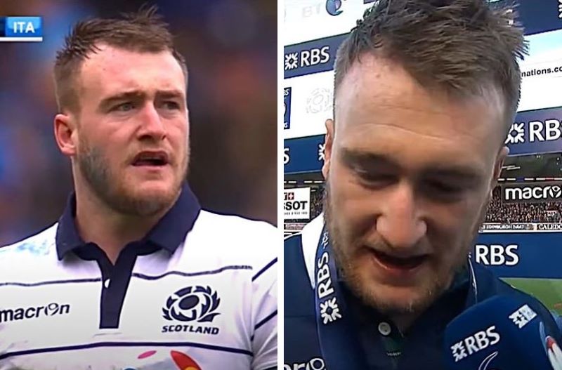 Stuart Hogg's receding hairline in 2017