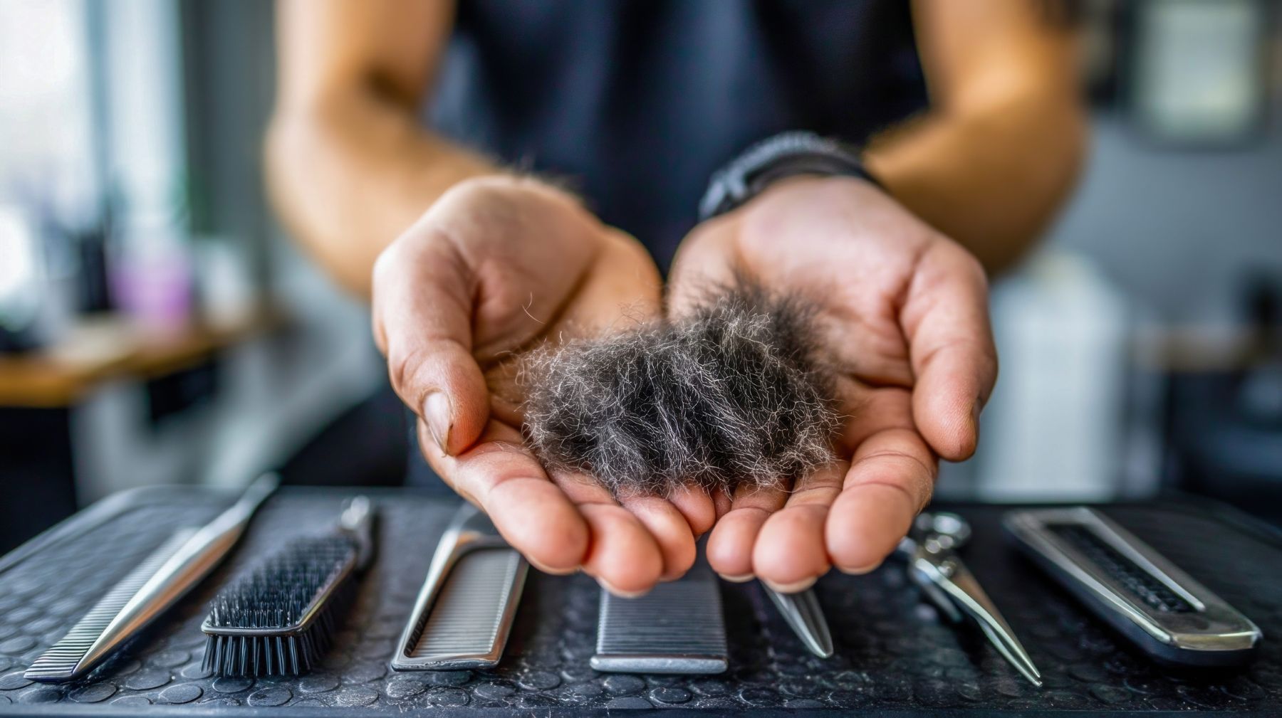 man’s hair falling out