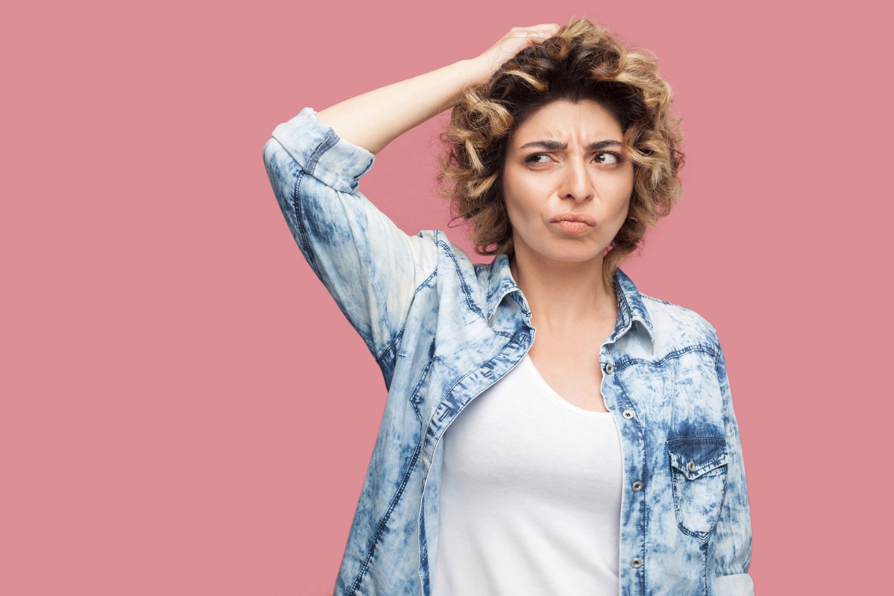 Woman wondering if scalp pain is normal