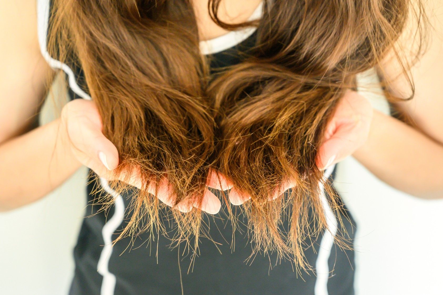 dry, frizzy hair ends