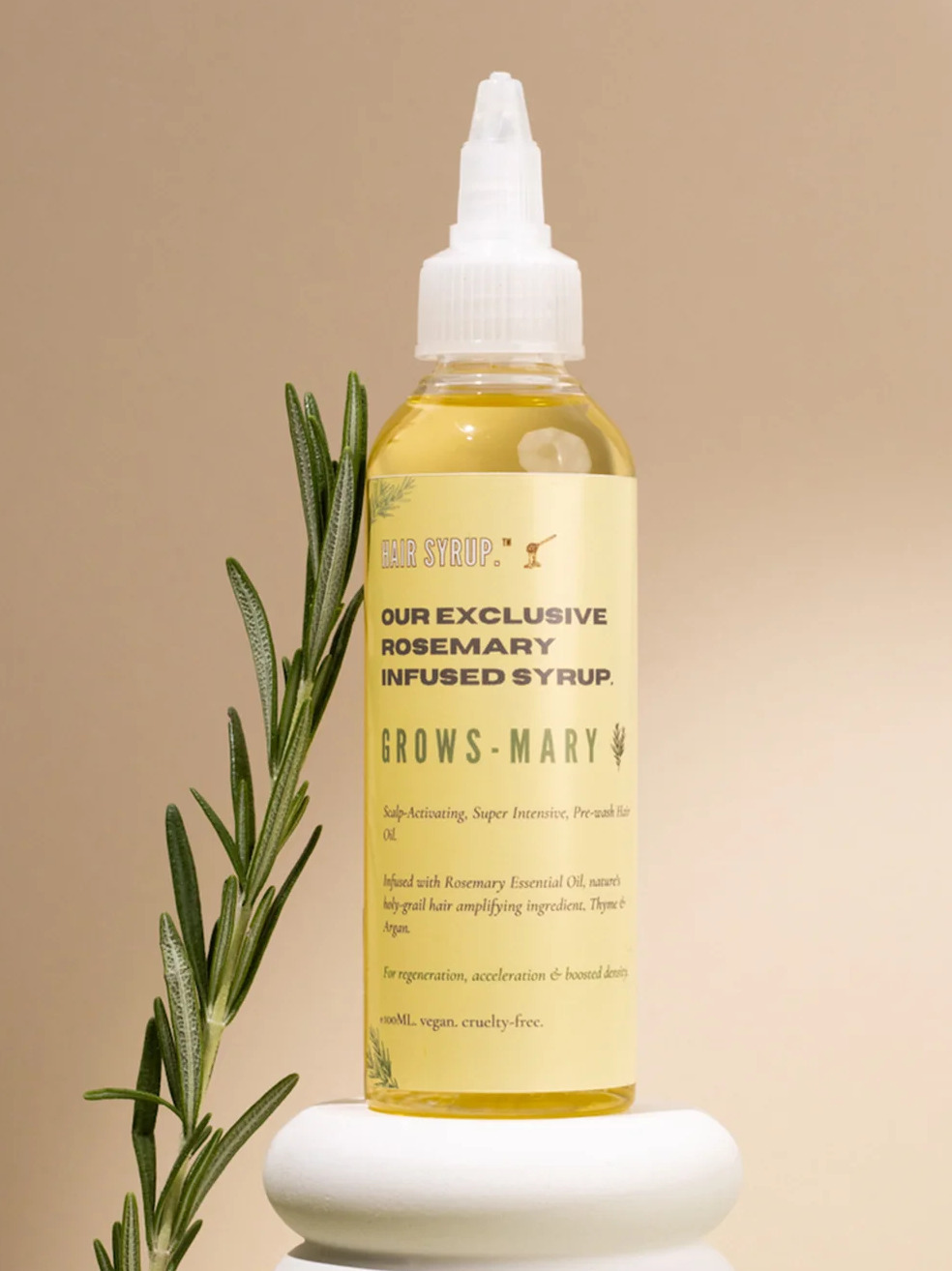 Hair Syrup Rosemary Oil | Growsmary