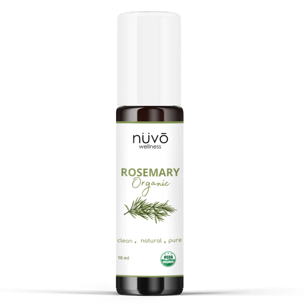 Nuvo Wellness Rosemary Oil for Hair Growth – Blended with Organic Jojoba Oil – Use for Hair Skin Nails
