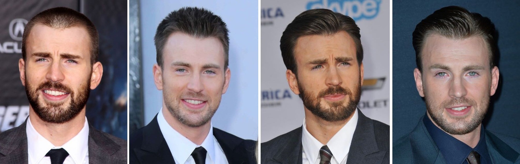 Chris Evans' hair from 2012 to 2015