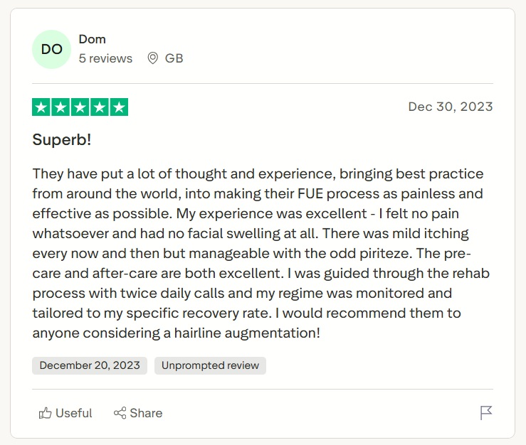 Dom TrustPilot Review