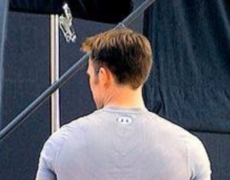 back of Chris Evans' head