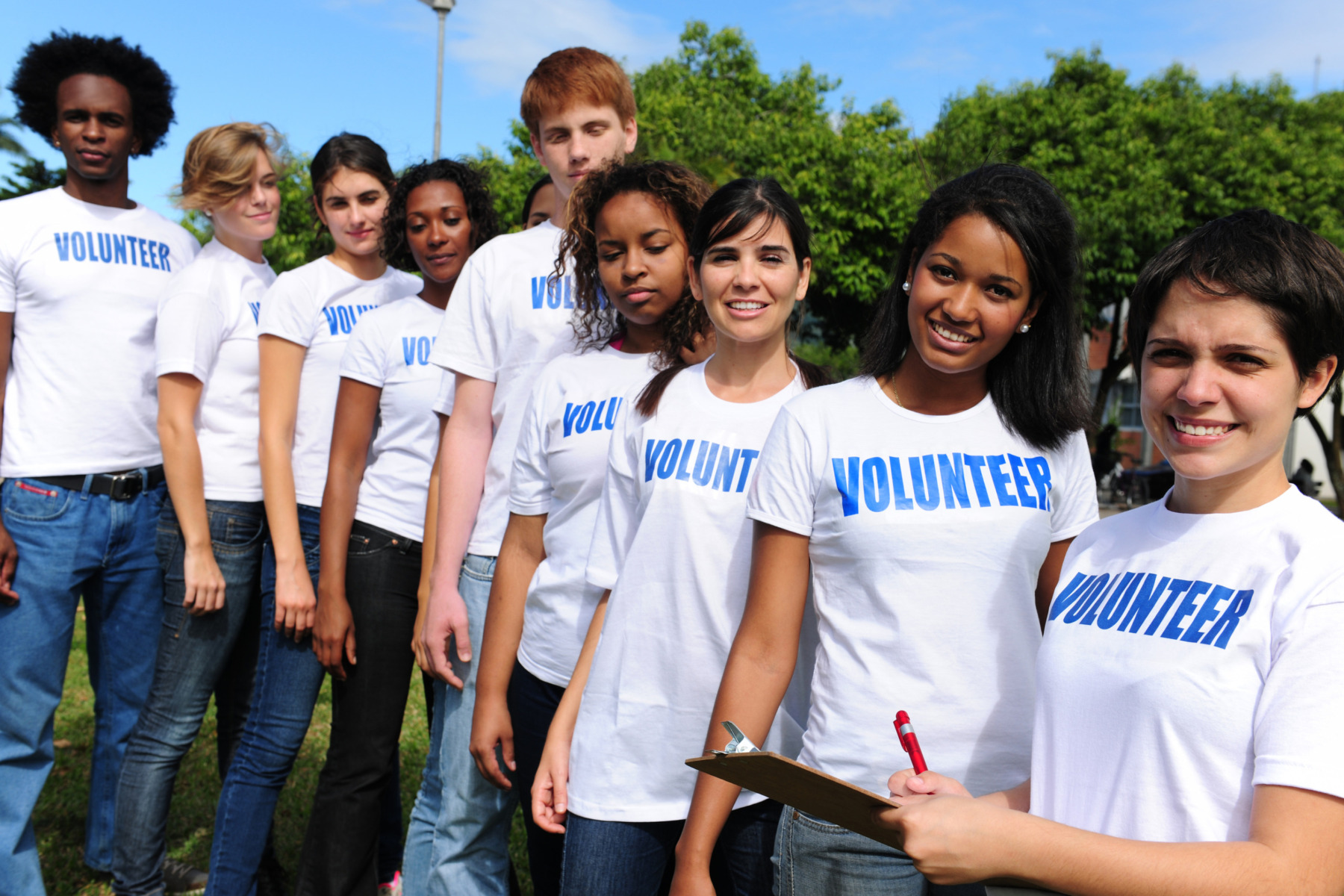 a group of volunteers