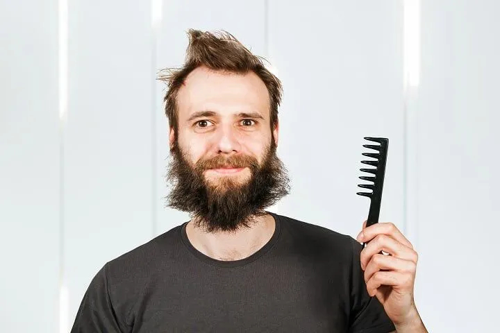 Man with a scruffy, unkempt beard