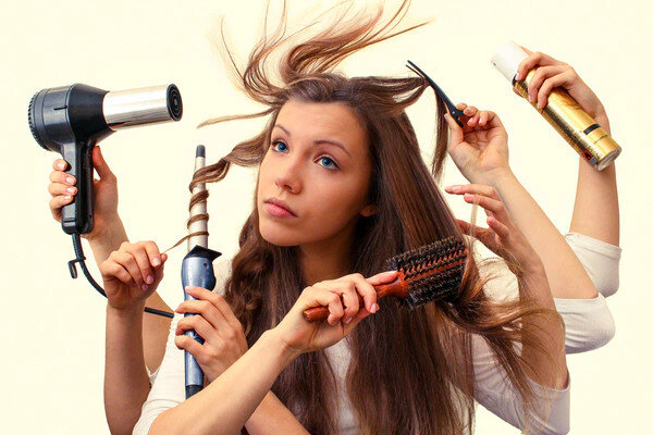 Multiple hair styling appliances and product