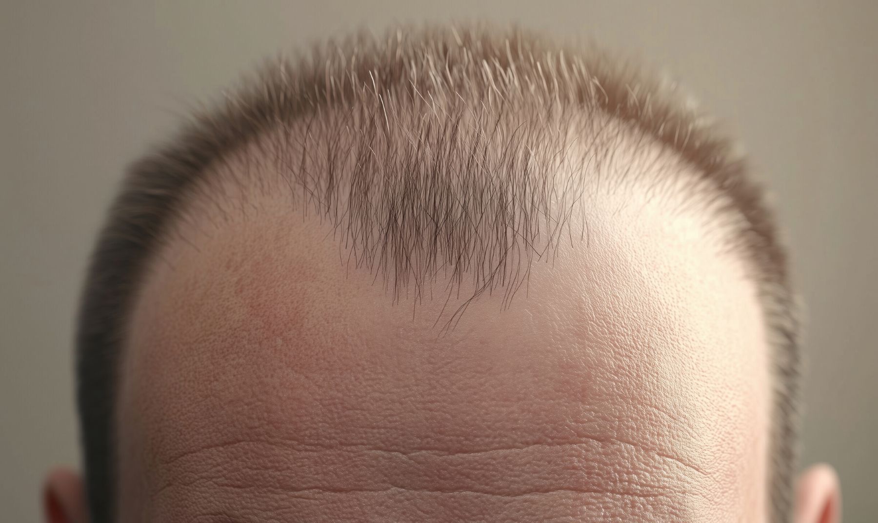 sparse, spiky hair