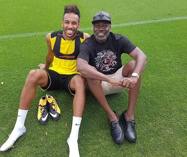 Auba with his father, Pierre-Francois Aubameyang