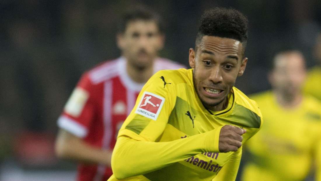 Aubameyang with thicker hair and restored hairline in 2017