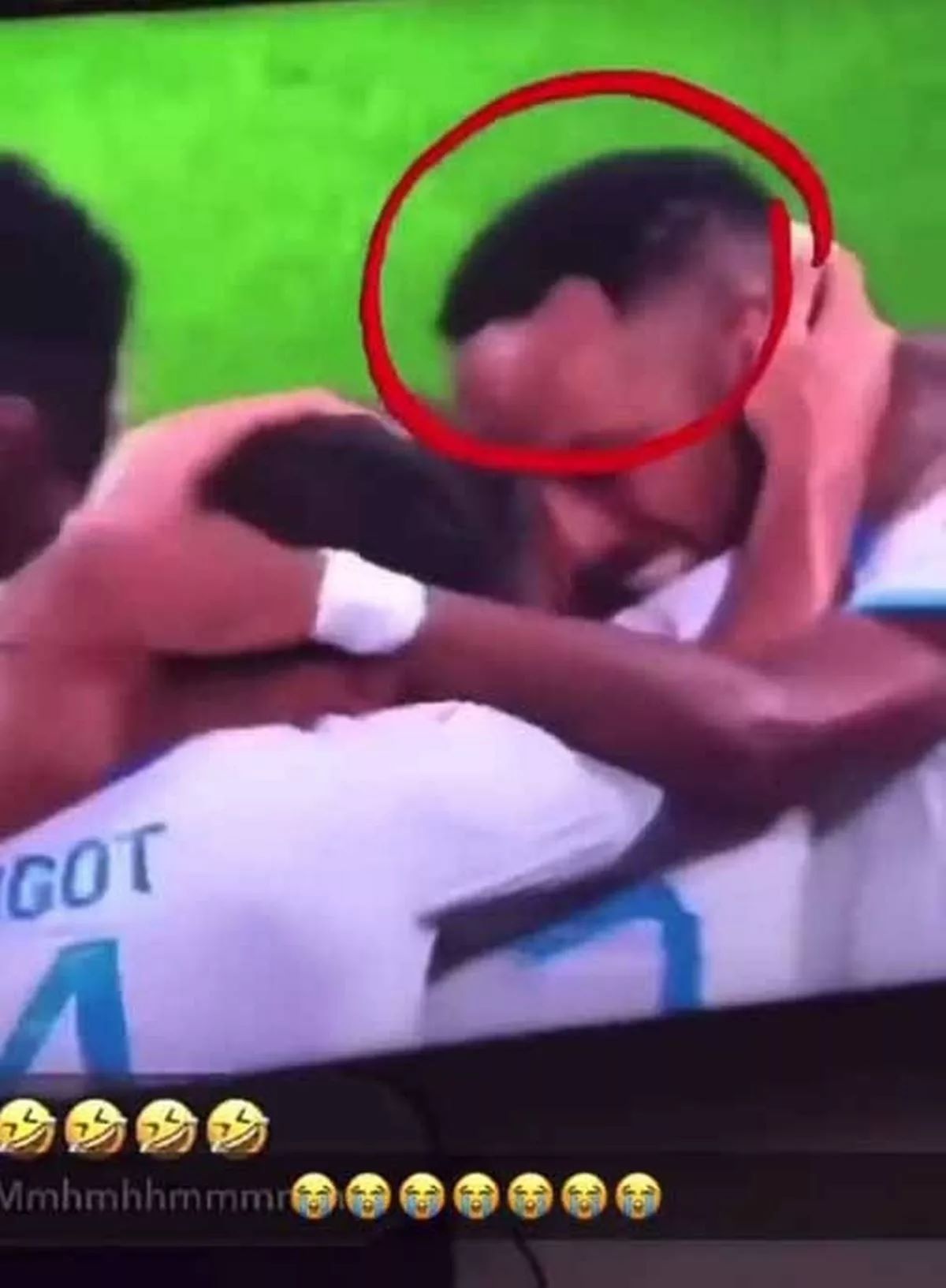 Auba’s hairline rubbed off accidentally by his teammates