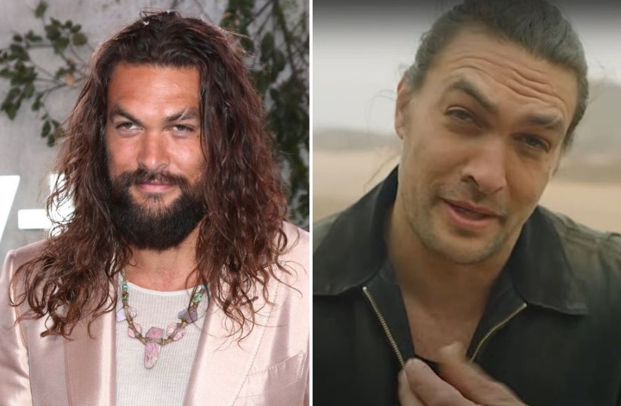 Jason Momoa’s look with and without a beard