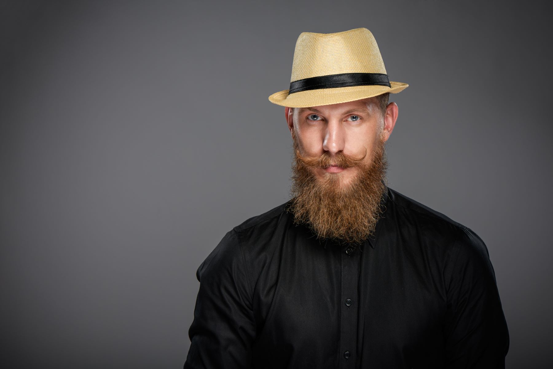 Man wearing a hipster beard