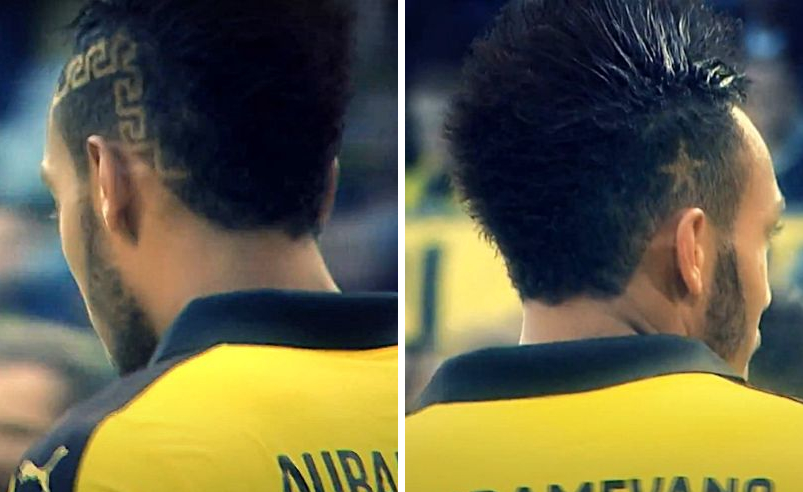 Aubameyang’s extravagant mohawks with various designs