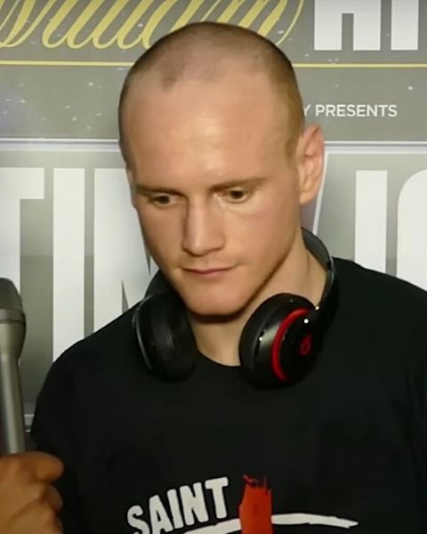 George Groves with a shaved head in 2016
