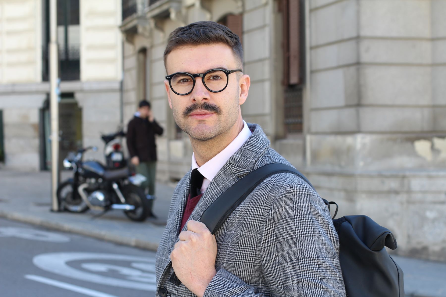 Man with a healthy moustache