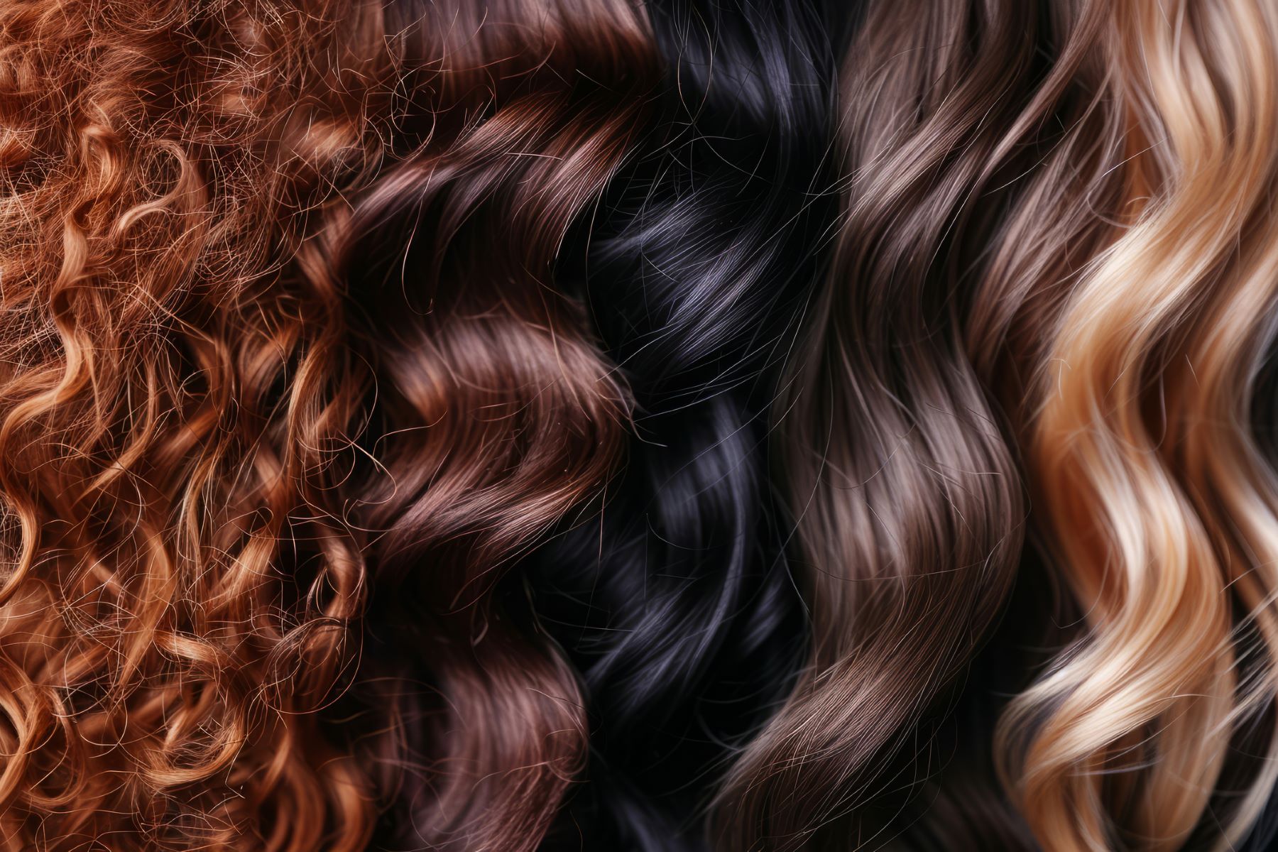 Samples of different hair types and subsets