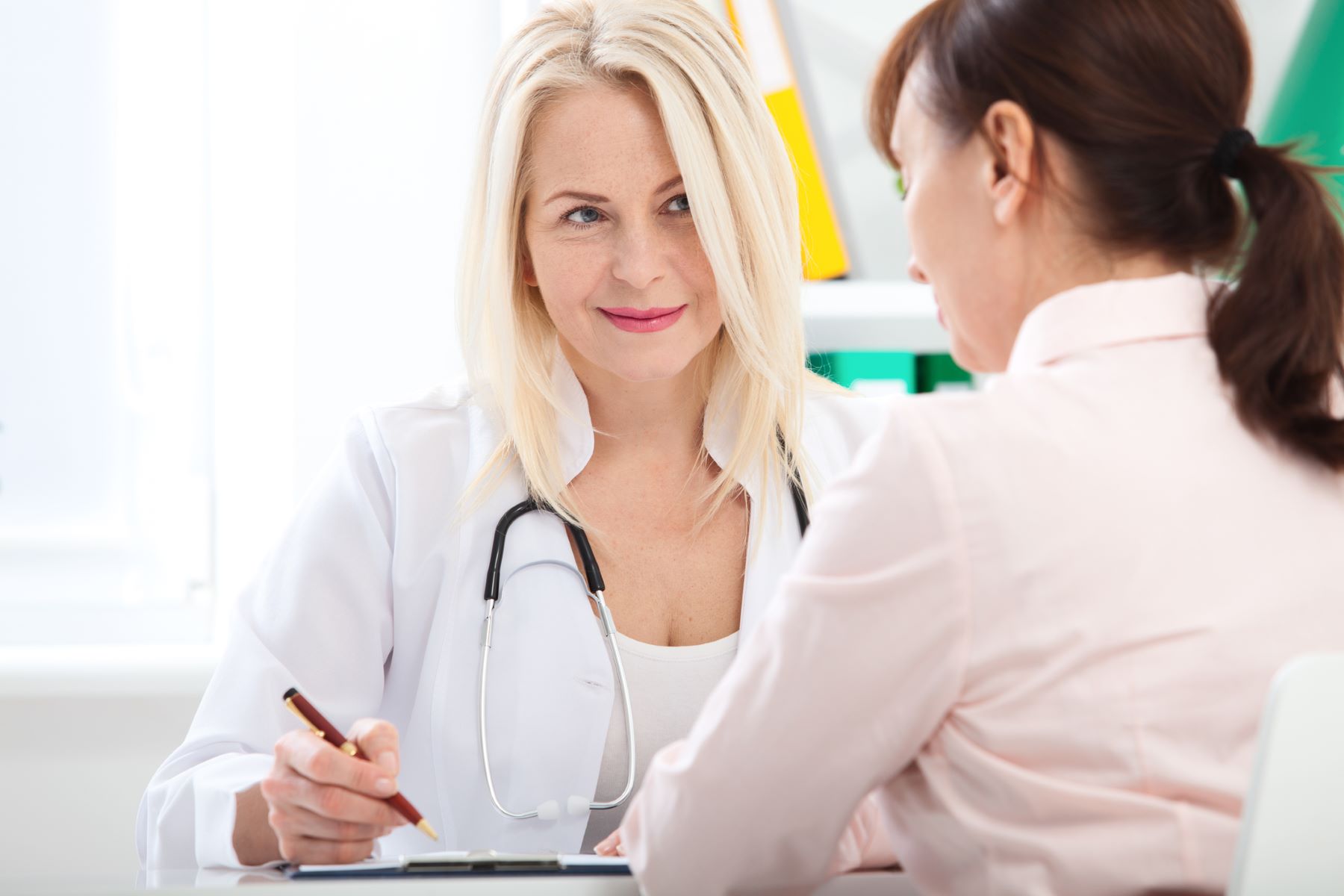 woman getting a health check-up