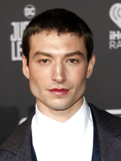 Ezra Miller wearing a Caesar cut