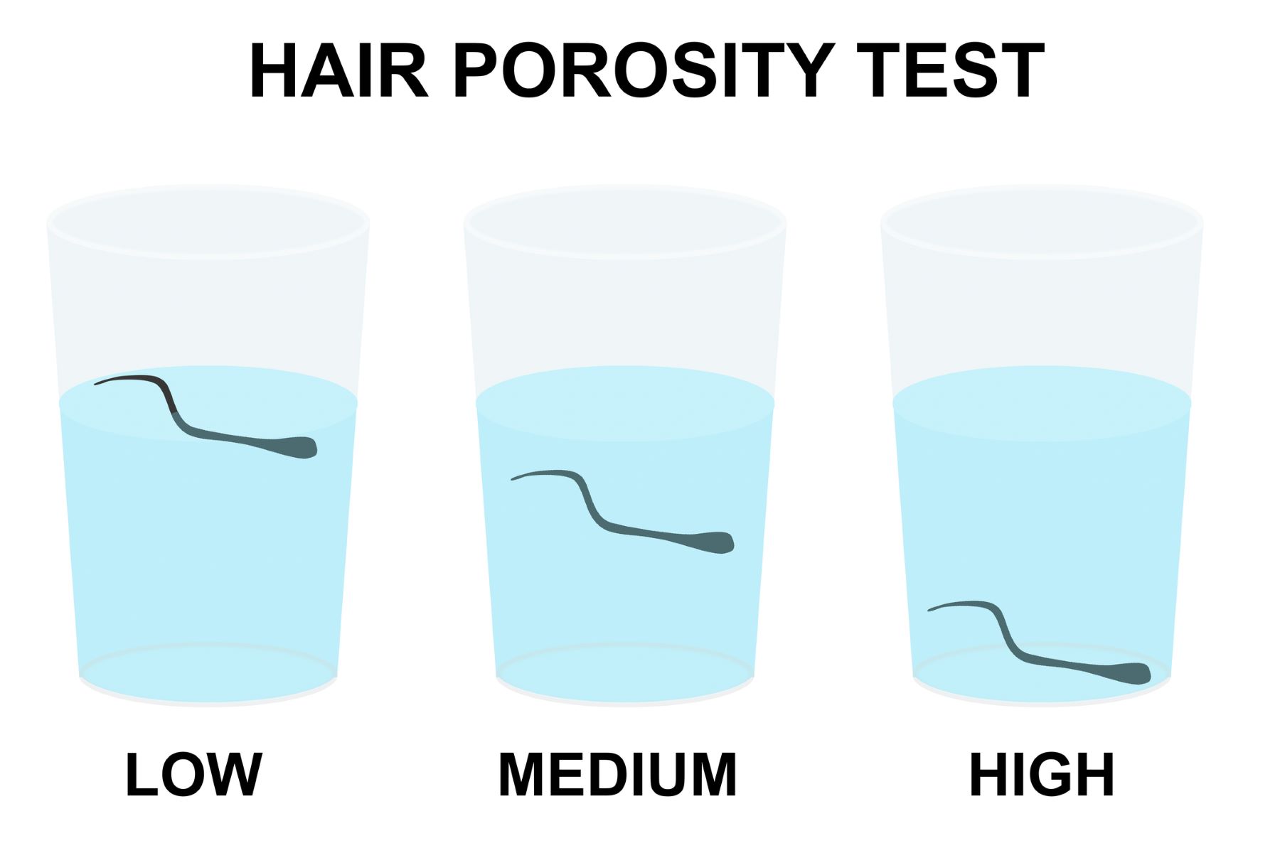 Hair porosity test