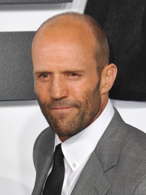 Jason Statham wearing iconic stubble