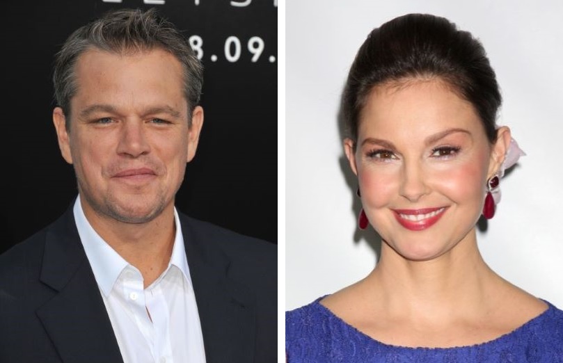 Matt Damon’s hairline (left) and Ashley Judd’s hairline (right)