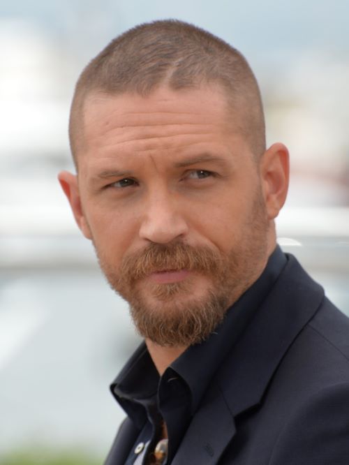 Tom Hardy wearing a buzz cut