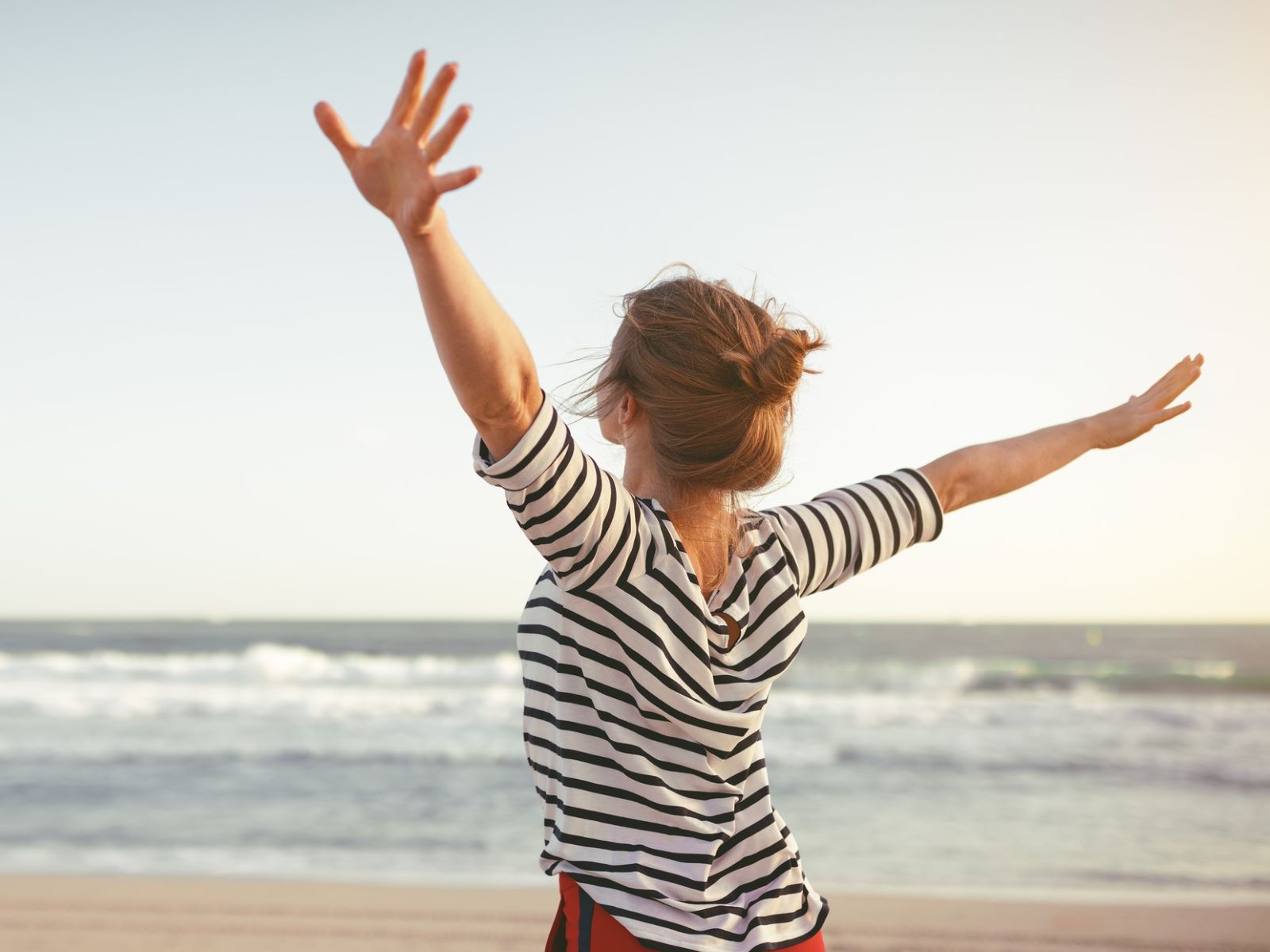 Woman getting a dopamine hit in the sun