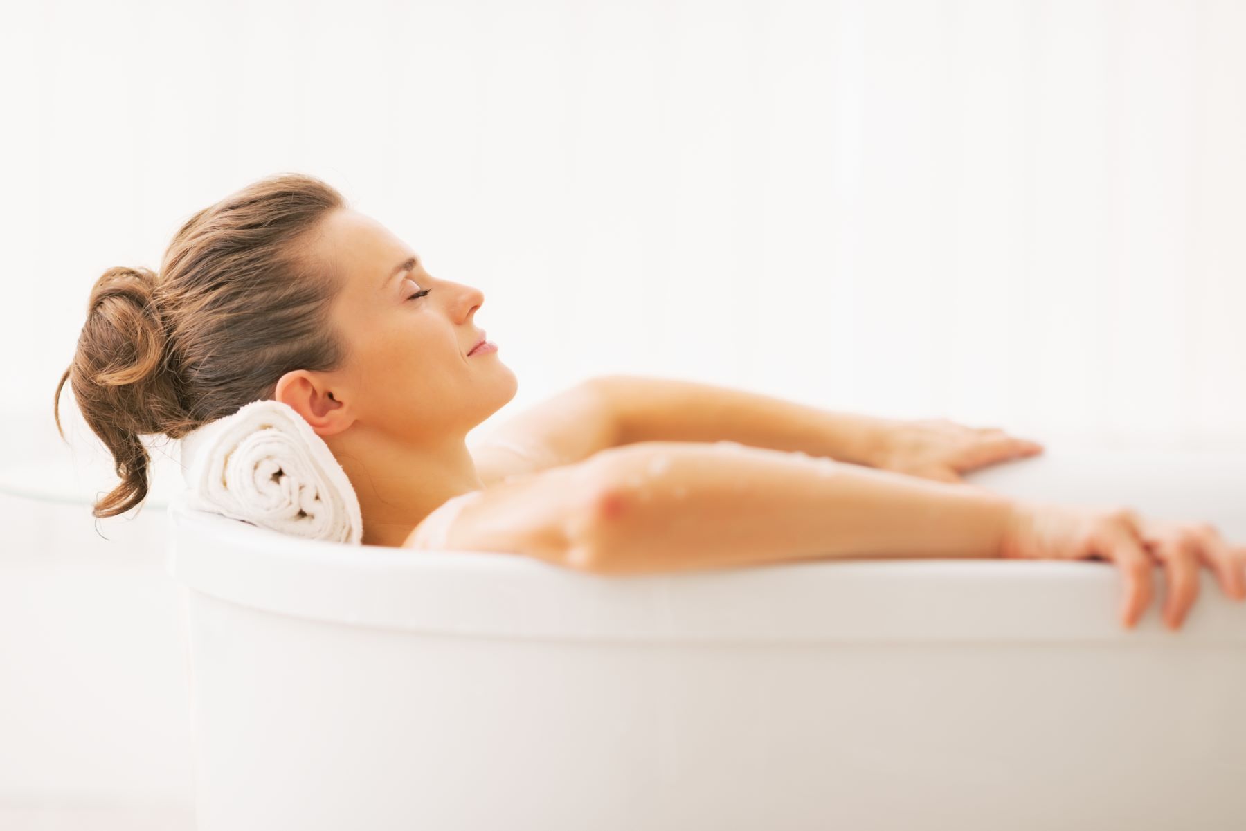 Woman relaxing to lower stress levels