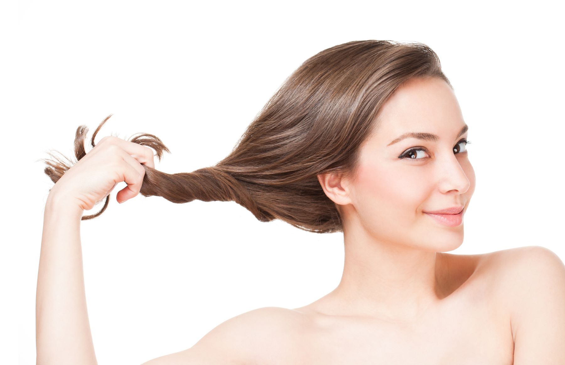 Woman with strong, healthy hair