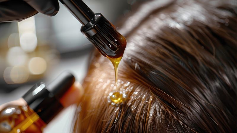 using hair oil for a dry scalp