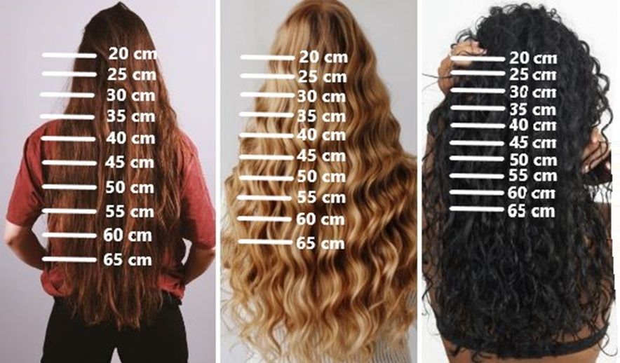 Hair length by hair type