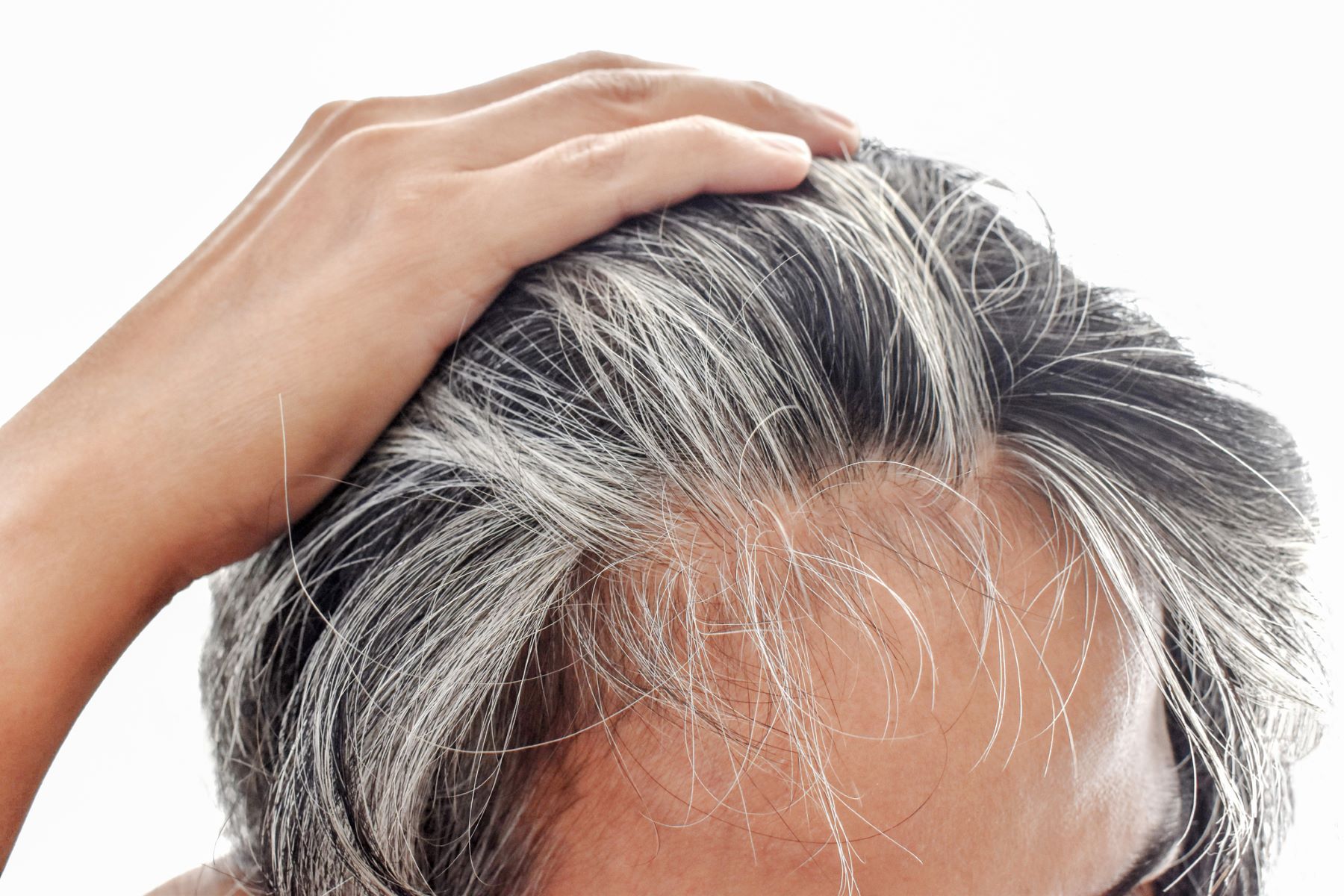 woman with early hair greying