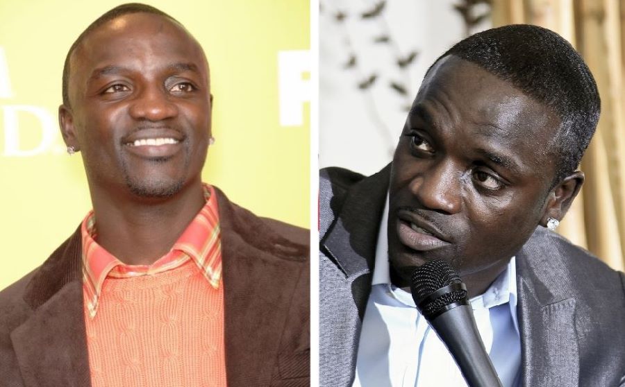 Akon in 2006 (left) and in 2009 (right)