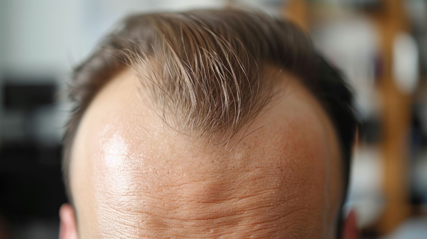 Man with male pattern baldness