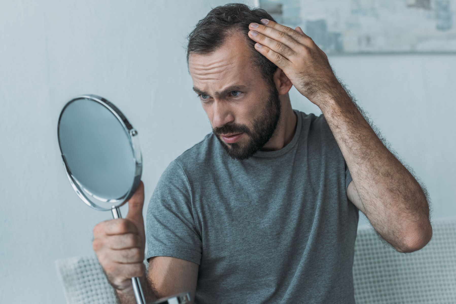 Man worried about expired Finasteride hair loss